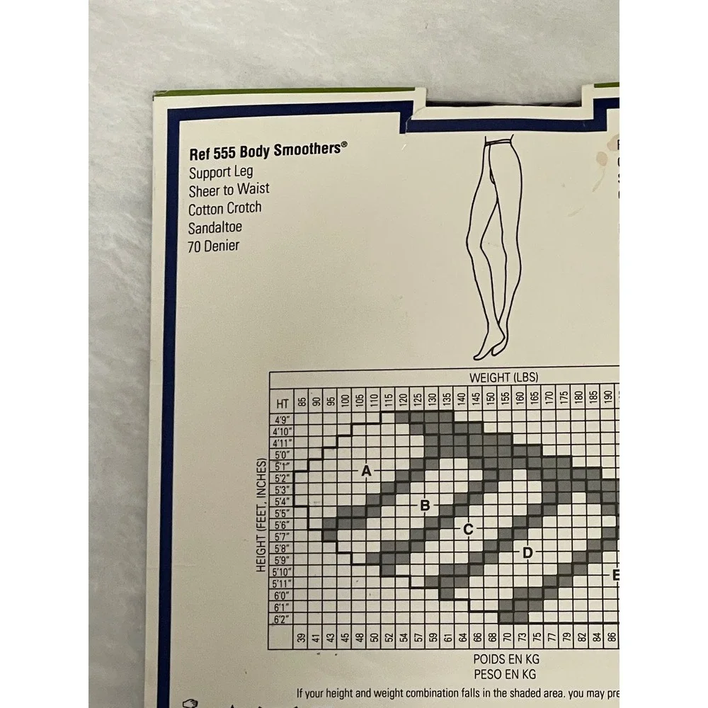 Givenchy Body Smoothers 555 Support Leg Pantyhose Le Jet Black Size D Vintage 96